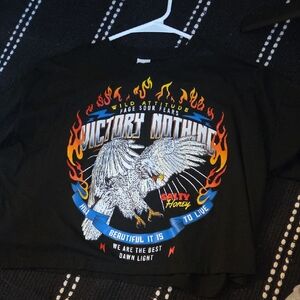 Victory Nothing Black Crop Top